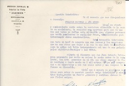 [Carta] [1951?], [Vicuña?], [Chile] [a] Gabrielita [Mistral]