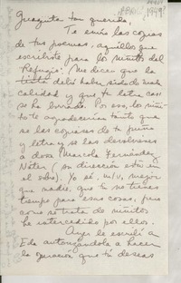[Carta] [1949?] [abr.?] [a la] Guagüita tan querida