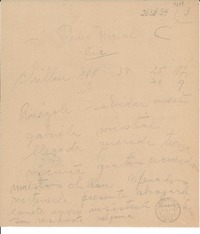 [Carta] 1954 sept. 26, Chillán, [Chile] [a] Pedro Moral, Vicuña, [Chile]