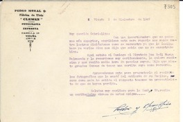 [Carta] 1947 dic. 3, Vicuña [Chile] [a] Gabriela Mistral