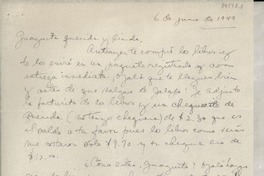 [Carta] 1949 jun. 6 [a la] Guagüita querida y linda