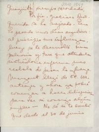 [Carta] [1949] [jul.] [a la] Guagüita siempre recordada