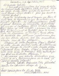 [Carta] 1952 ago. 13, Torremolino, [España] [a] Gabriela [Mistral]