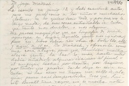 [Carta] 1950 jun. 13, [La Yaya, Cuba] [a] Jorge Mañach