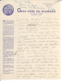 [Carta] 1950, La Yaya, Cuba [a] Gabriela Mistral