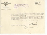 [Carta] 1934 mar. 2, [Madrid, España] [a] Gabriela Mistral, Madrid, [España]