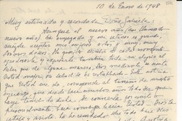 [Carta] 1948 ene. 10 [a] Gabriela [Mistral]