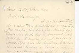 [Carta] 140 feb. 12, París [a] Gabriela Mistral