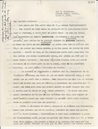 [Carta] 1949 Mar. 7, Sierra Madre, California [a] Gabriela Mistral