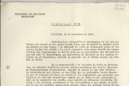 Circular N° 73, 1947 nov. 18, Santiago, [Chile] [a los] Señores Jefes de Misión y Cónsules de Chile