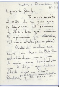 [Carta] 1951 dic. 4, [Estados Unidos] [a] Gabriela Mistral