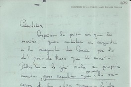 [Carta] [1952, Estados Unidos] [a] Gabriela Mistral