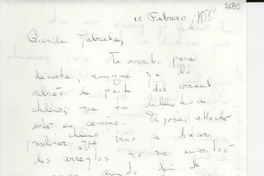[Carta] 1955 feb. 15, [Estados Unidos] [a] Gabriela Mistral