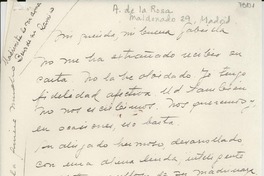 [Carta] Madrid, [España] [a] [Gabriela Mistral]