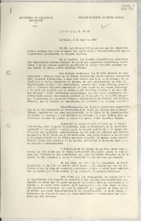 Circular N° 30, 1948 mayo 3, Santiago, [Chile] [a] Los Señores Jefes de Misión y Cónsules de Chile