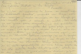 [Carta] 1946 nov. 10, Buenos Aires [a] Gabriela Mistral, Los Ángeles