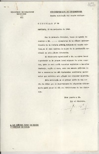 Circular N° 96, 1948 nov. 23, Santiago, [Chile] [a] Los Señores Jefes de Misión y Cónsules de Chile