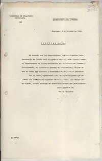 Circular N° 79, 1948 oct. 6, Santiago