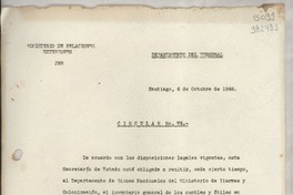 Circular N° 79, 1948 oct. 6, Santiago