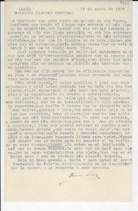 [Carta] 1956 ene. 19, Lanús, [Argentina] [a] Gabriela Mistral