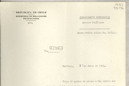 [Memorandum] N° 02863, 1949 mar. 21, Santiago, [Chile] [al] Señor Cónsul de Chile, Veracruz, [México]