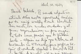 [Carta] 1949 abr. 10, [EE.UU.] [a] Gabriela [Mistral]
