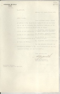 [Oficio] N° 618157, 1950 jul. 20, México D. F. [a] Gabriela Mistral, Cónsul de Chile, Veracruz