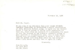 [Carta] 1964 nov. 10, [Estados Unidos] [a] Frederick Ungar, New York, [Estados Unidos]