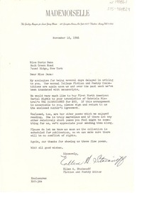 [Carta] 1966 nov. 16, New York, [Estados Unidos] [a] Doris Dana, New York, [Estados Unidos]