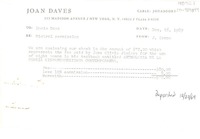 [Carta] 1969 dec. 16, [New York, Estados Unidos] [a] Doris Dana