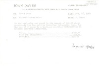 [Carta] 1969 dec. 16, [New York, Estados Unidos] [a] Doris Dana