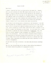 [Carta] 1968 mar. 12, [Estados Unidos] [a] Doris [Dana]