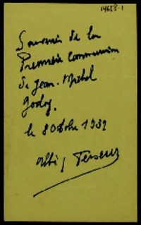 Certificado de primera comunión