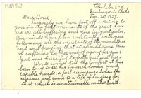 [Tarjeta] 1957 jan. 20, Santiago, Chile [a] Doris [Dana].