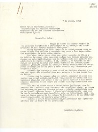 [Carta] 1954 jun. 7, [Estados Unidos] [a] Señor Érico Veríssimo Director, Departamento de Asuntos Culturales, Organización de los Estados Americanos, Washington D. C.