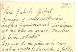 [Carta] 1934 ago. 14, Lima, Perú [a] Gabriela Mistral, [España?]