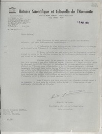 [Carta] 1951 août 10, 19, Avenue Kleber, Paris XVI°, [France] [a] Madame Gabriela Mistral, Casella 69, Rapallo, Liguria, [Italia]
