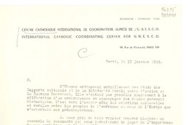 [Carta] 1954 janv. 13, Paris, [France] [a] [Gabriela Mistral]