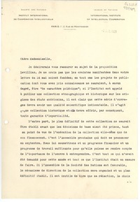 [Carta] 1935 juil. 2, Paris, 2 Rue de Montpensier, [France] [a la] Mademoiselle Gabriela Mistral, Consul du Chili à Madrid, [Espagne]