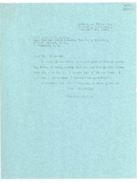 [Carta] 1946 Sept. 17, Monrovia, California, [Estados Unidos] [a] Miss Heloise Brainerd, Liga Internacional Femenina Pro Paz y Libertad, Washington D. C.