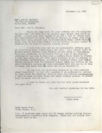 [Carta] 1967 Nov. 29, Hack Green Road, Pound Ridge, N.Y., [EE.UU.] [a la] Mme. and M. Kraemer, 75, Rue de Longchamp, Paris XVI, France