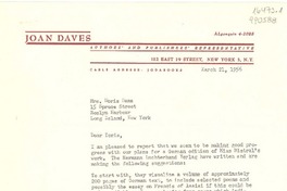 [Carta] 1956 Mar. 21, 112 East 19 Street, New York 3, N. Y., [EE.UU.] [a] Mrs. Doris Dana, 15 Spruce Street, Roslyn Harbour, Long Island, New York, [EE.UU.]