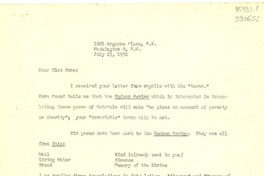 [Carta] 1952 July 23, Washington D. C., [Estados Unidos] [a] Dear Miss Dana