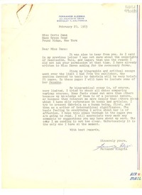 [Carta] 1963 Feb. 20, 55 Arlmonte Drive, Berkeley 7, California, [EE.UU.] [a] Miss Doris Dana, Hack Green Road, Pound Ridge, New York, [EE.UU.]