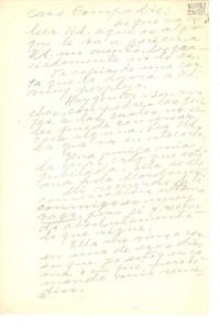 [Carta] [a] Caro Compadre