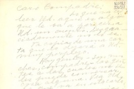 [Carta] [a] Caro Compadre