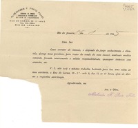 [Carta] 1945 ene. 15, Rio de Janeiro, [Brasil] [al] Ilmo. Snr.