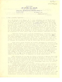 [Carta] 1947 ene. 1, París, [Francia] [a] Gabriela [Mistral]