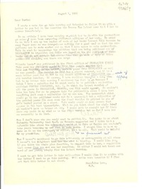 [Carta] 1956 Aug. 1 [a] Dear Doris [Dana]