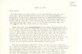 [Carta] 1957 Apr. 4, [Estados Unidos] [a] Dear Doris